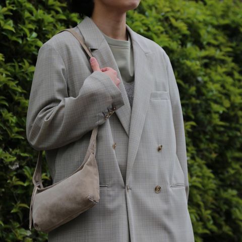 YOKE SIDE OPEN COUBLE-BREASTED JACKET(YK21SS0193J) style. 2021.04.23.