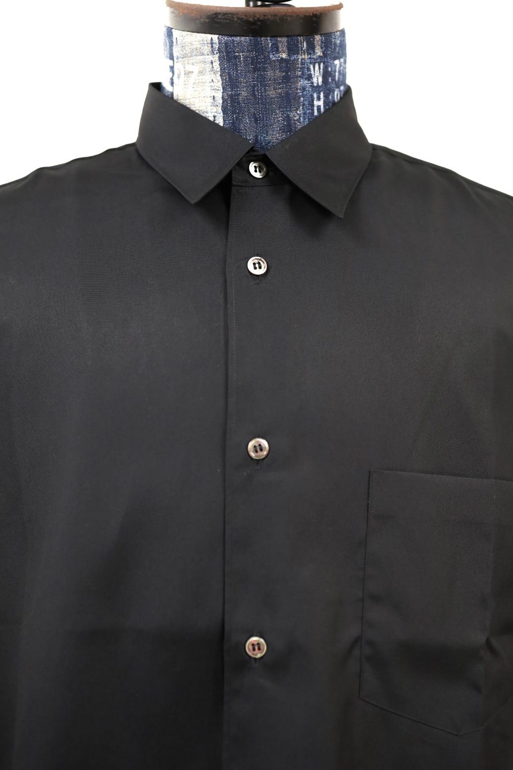 コムデギャルソンオム26SS 綿ブロードS/Sシャツ(HQ-B103-051)BLACK☆4月3日(金)新作発売！