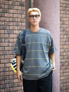 FreshService PIN BORDER S/S TEE (GRAY) MARKスタイル