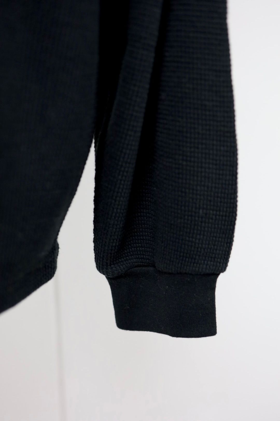 アプレッセ 2026 STYLE2 Cashmere Blend Wafflel L/S Henley Neck Shirts(26AAP-05-03) BLACK☆6月6日(土)発売！
