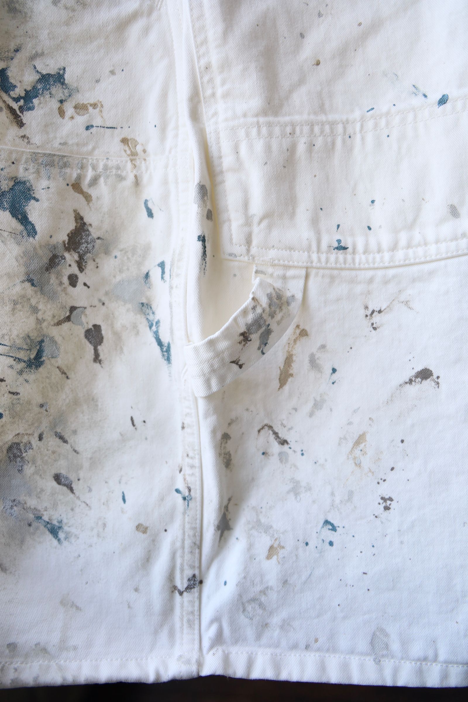 BOW WOW バウワウ PAINTER'S  SPLATTER SHORTS(BW251-PSS)WHITE PANTED