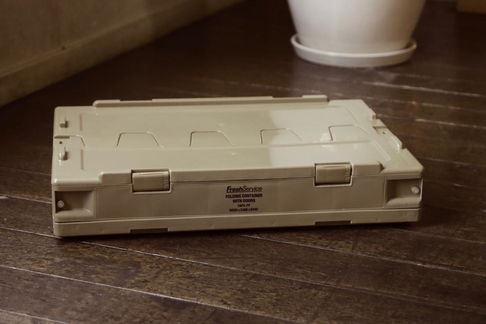 フレッシュサービス FOLDING CONTAINER w/2 DOORS "SAND"
