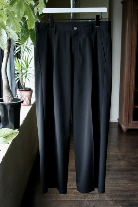 グラフペーパー  25AW Semi Dull Oxford Wide Trousers(GM253-40090B)BLACK☆8月9日(土)発売！