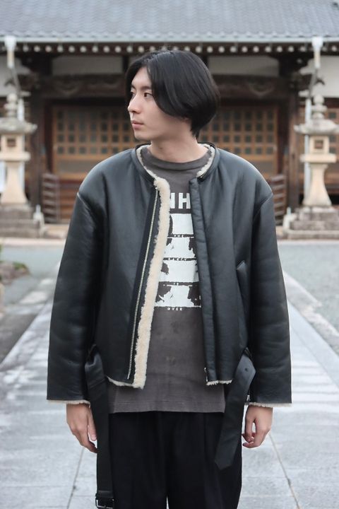YOKE DETACHABLE COLLAR BOMBER JACKET style.2021.10.17.