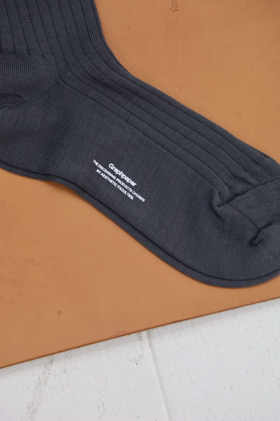グラフペーパー26AW Graphpaper Rib Socks(GU263-90300B) GRAY☆8月1日(土)発売！