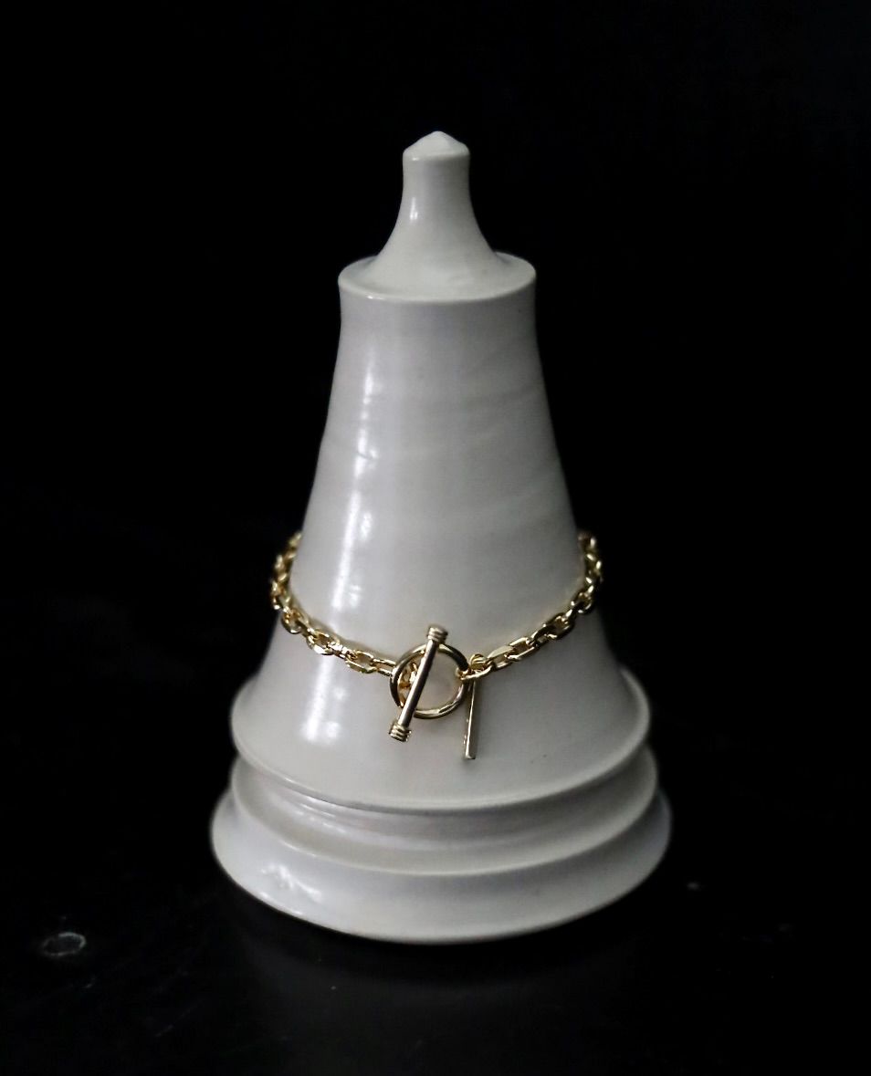 XOLO JEWELRY ブレスレット /Oval Cut Link Bracelet-4mm-Gold-(XOB117-17G)SILVER925