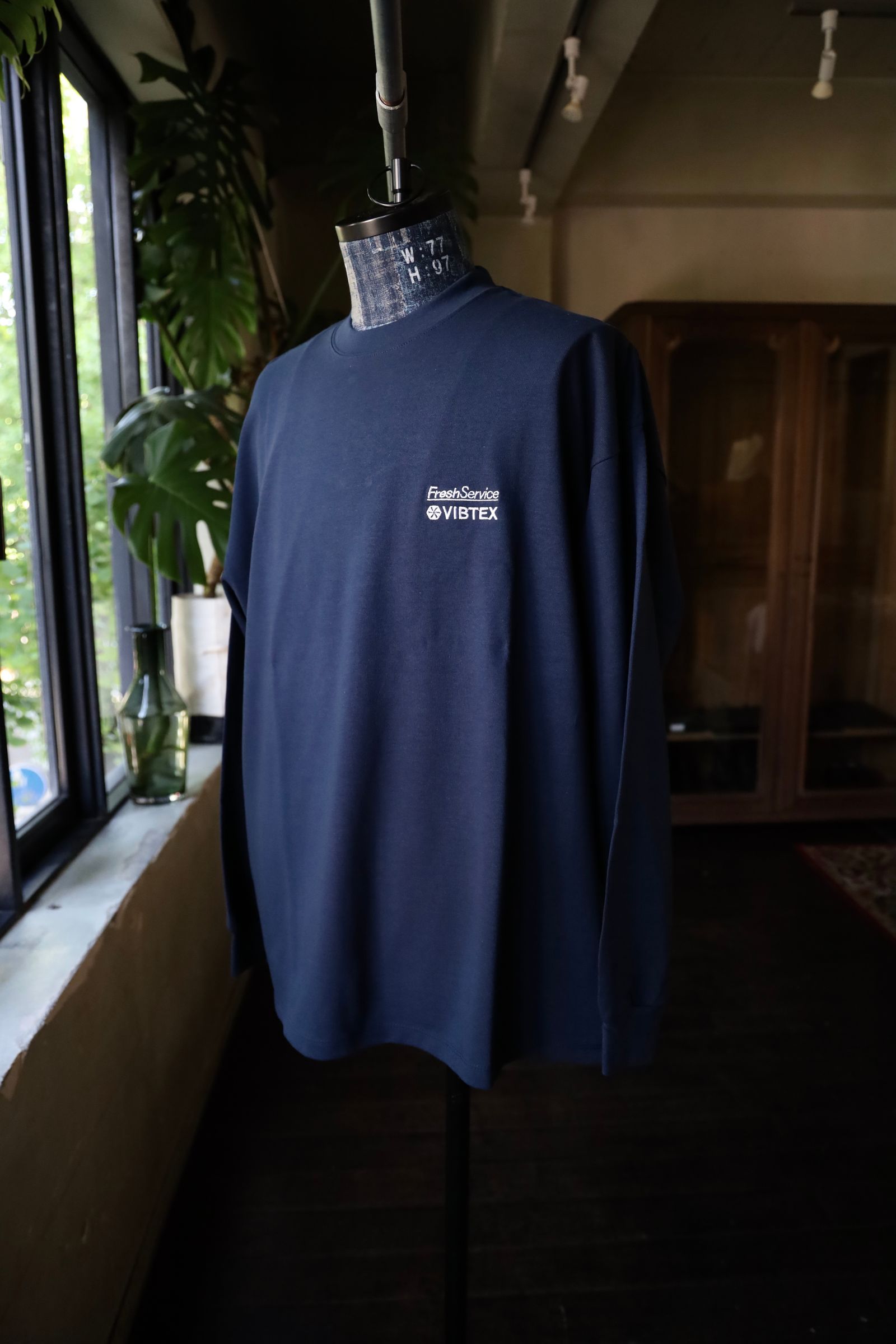 FreshService - VIBTEX for FreshService L/S CREW NECK TEE NAVY | mark