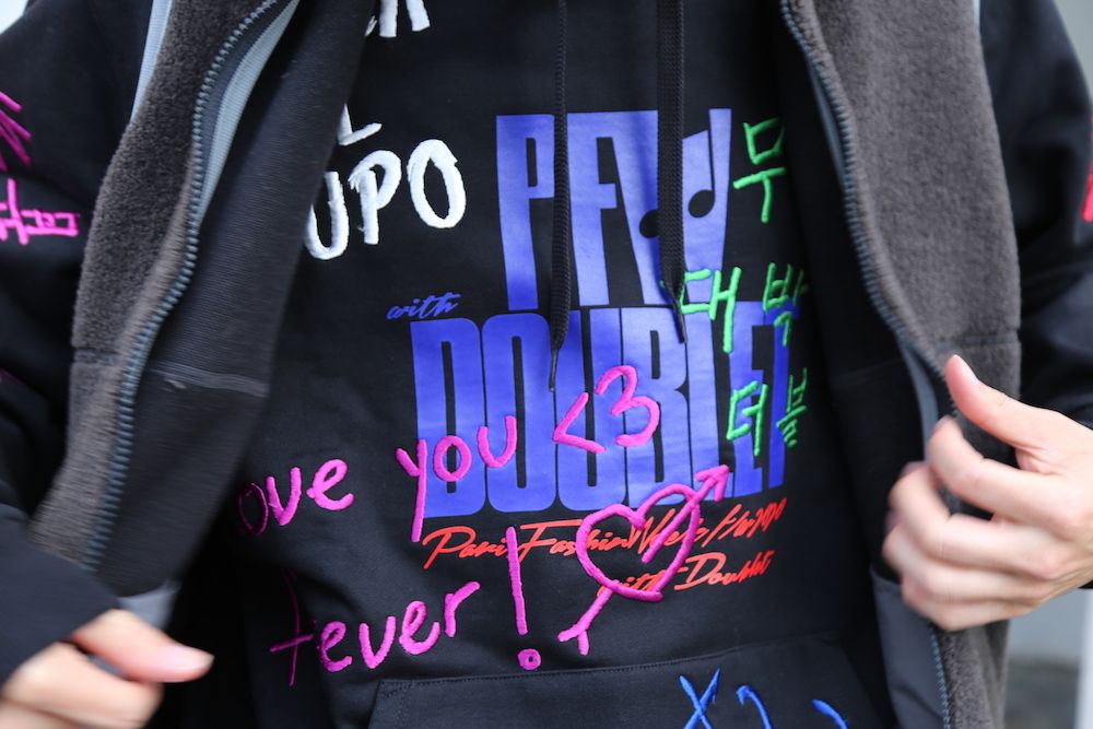 doublet MESSAGE EMBROIDERY HOODIE