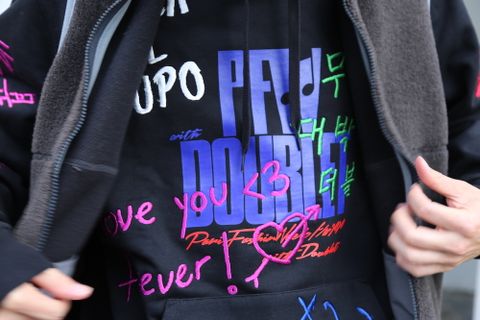 doublet MESSAGE EMBROIDERY HOODIE"BLACK"Style.2020.11.1.