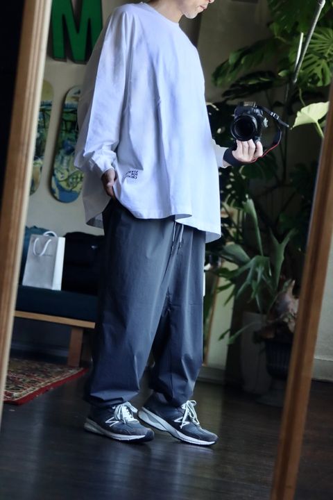 S.F.C 23FW WIDE SPORTY PANTS"GRAY"スタイル