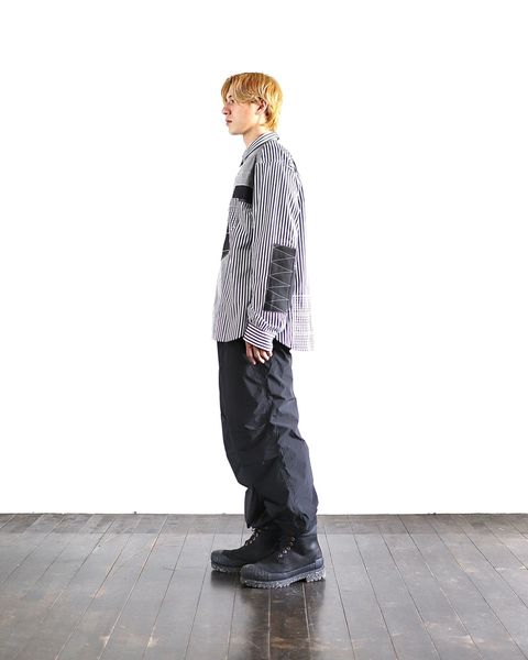 UNYA WATANABE 新作24SS パッチワークストライプシャツ スタイル 2024.2.5