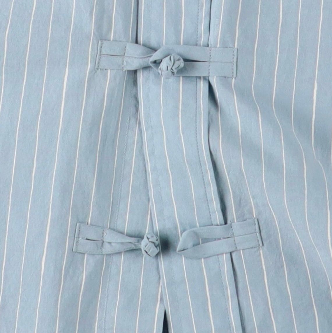 S.F.C 26SS エスエフシーCOTTON STRIPE KUNG FU SHIRT(SFCSS26S05)Sax☆1月24日(土)発売！