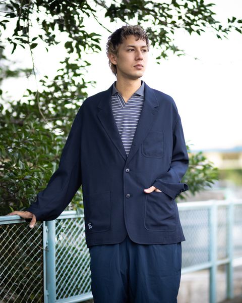 フレッシュサービス 26SS SEERSUCKER STRIPE BLAZER(FSC262-20112)NAVY☆6月13日発売！