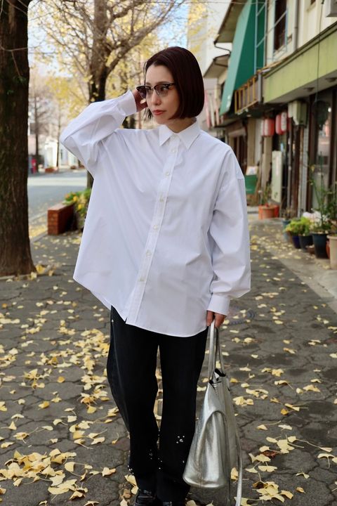 Graphpaper 25SS 新作High Count Broad L/S Oversized Regular Collar Shirt style.2024.12.24