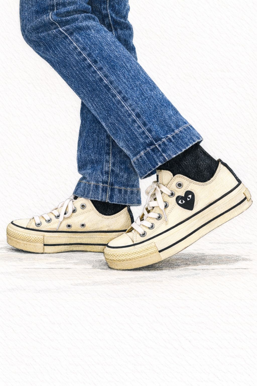 プレイコムデギャルソン PLAY CONVERSE CHUCK TAYLOR(AZ-K125-001-2)WHITE☆新作発売！