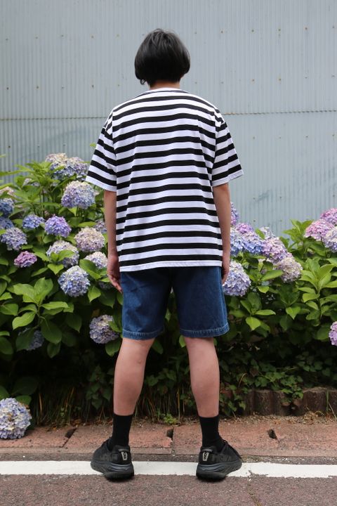 Graphpaper Border S/S Pocket Tee style.2021.6.27.