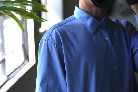 A.PRESSE Regular Collar Shirt"SAX"style.2021.7.28.