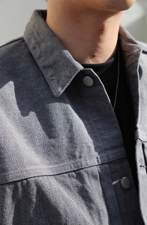 Graphpaper Colorfast Denim Blouson"GRAY"style.9.22.