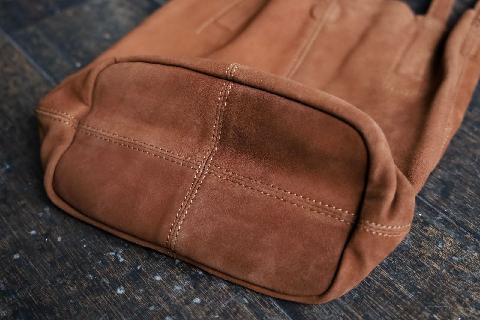 Morphee / モルフェトートバッグ 2WAY SMALL TOTE（SHORT)OIL SUEDE BROWN