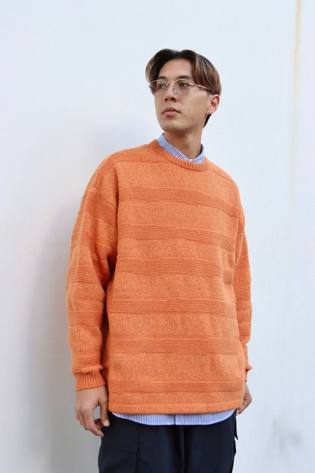 S.F.C side stripes Knit長谷川昭雄 - thedesignminds.com