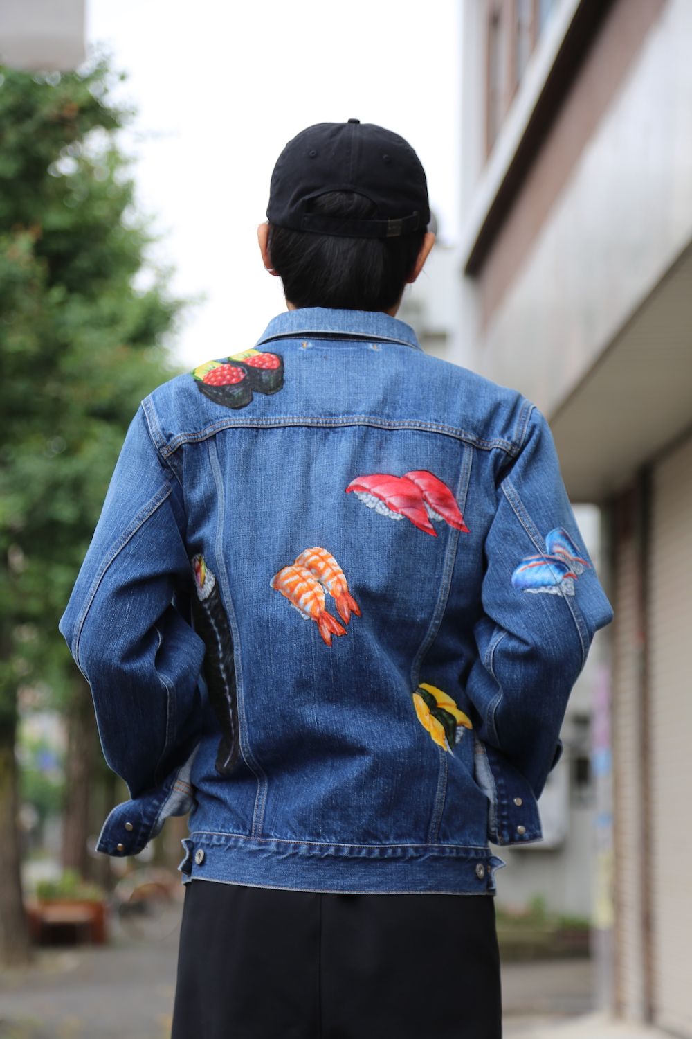 doublet FOOD HAND-PAINTED DENIM JACKET