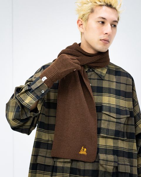 フレッシュサービスTHERMAL RIB KNIT SCARF(FSP254-90067)BROWN☆11月15日(土)発売！