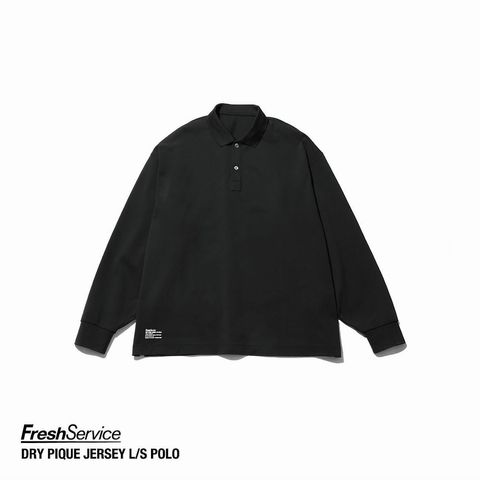 フレッシュサービス DRY PIQUE JERSEY L/S POLO(FSC253-70011B)BLACK★7月26日(土)発売！