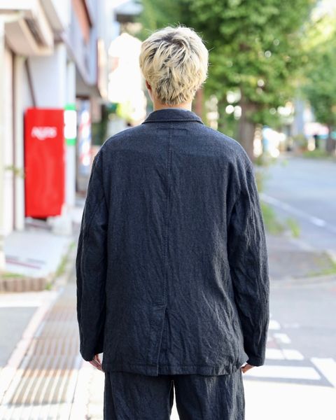 COMME des GARCONS HOMME ウールサージ 縮絨3Bジャケット MARKスタイル
