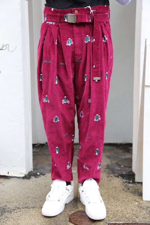 VETNAM EMBROIDERY COURDUROY JACKET & VETNAM EMBROIDERY WIDE TAPERED TROUSERSセットアップスタイル.2020.9.12.