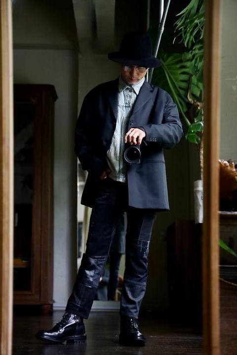JUNYA WATANABE MANパッチワークMIXデニムパンツスタイル.2024.8.19.