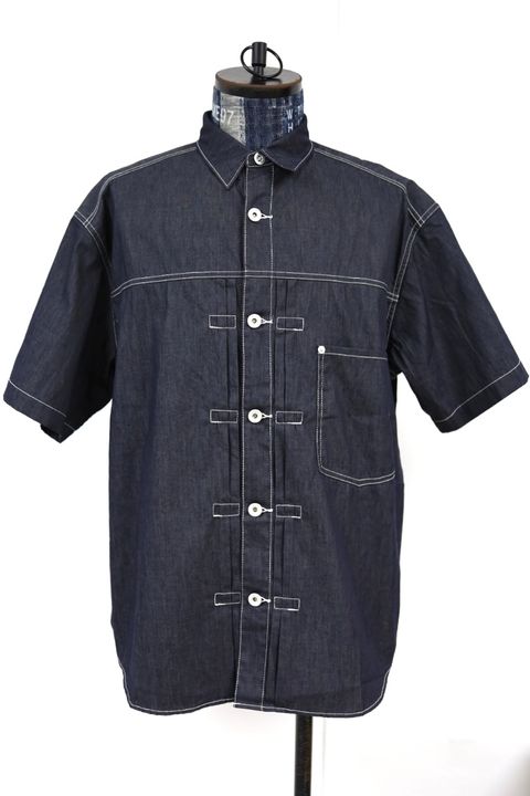 コムデギャルソンオム26SS 綿ライトオンスデニム半袖シャツ(HQ-B018-051)INDIGO☆4月3日(金)発売！