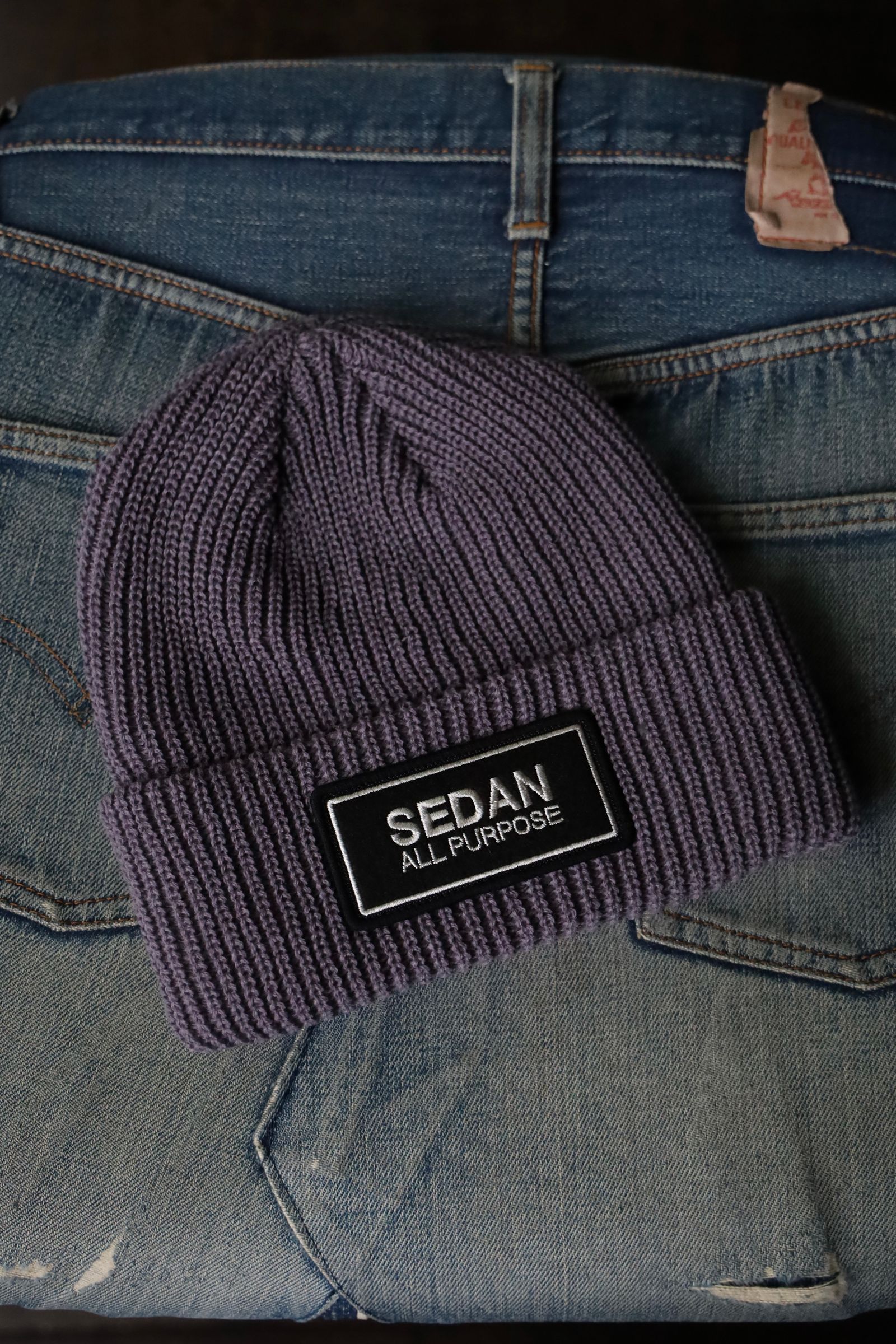 セダンオールパーパス FW24 Maison Logo Beanie(SD24F-CP04) Pigment Plum