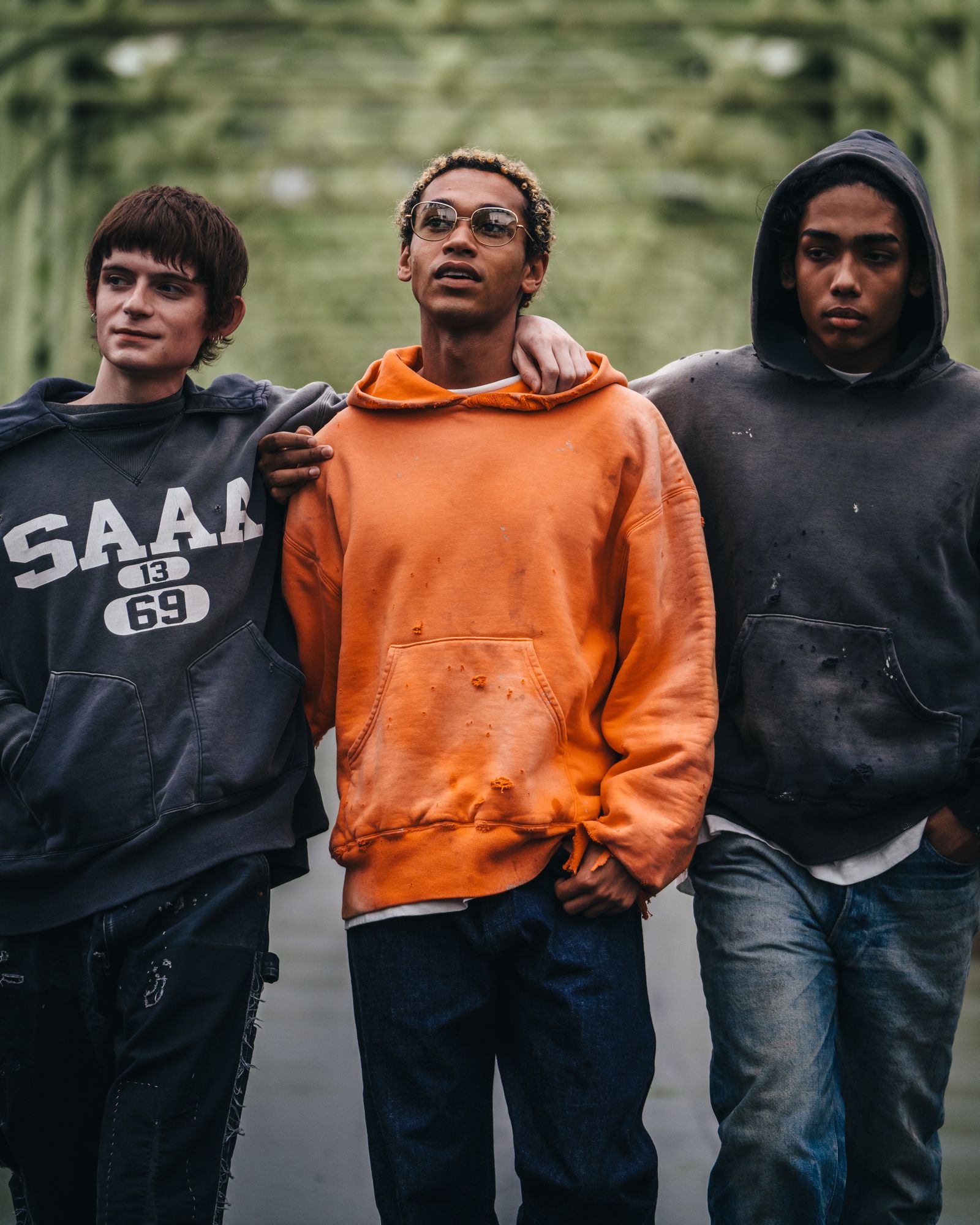 セントマイケル25AWベルベルジンコラボ BB_DBL FACE HOODIE/SAINT(SM-HR1-0000-C57)ORANGE☆11月8日(土)発売！