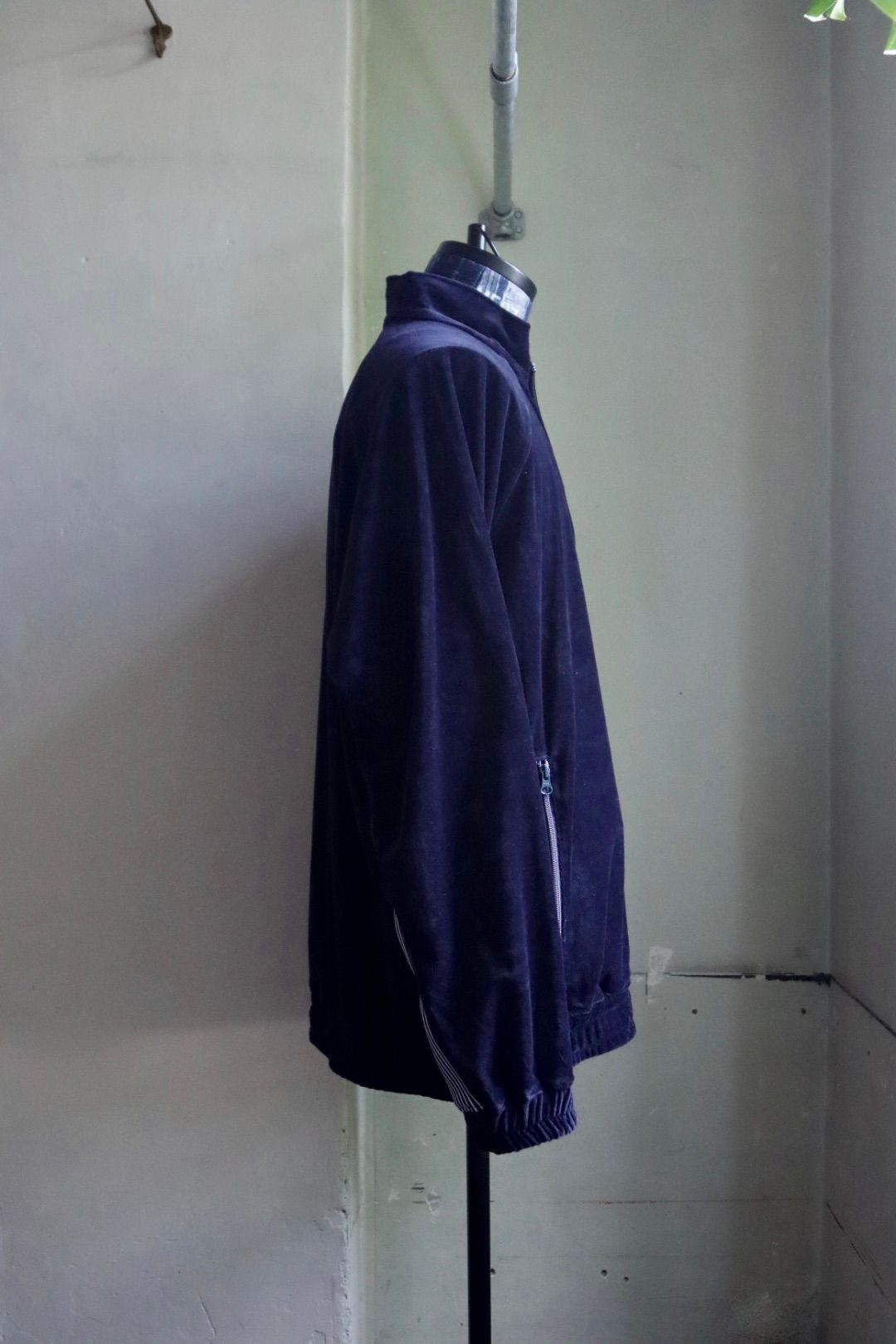 S.F.C 23FW VELOUR TRACK JACKET(SFCFW23CS06)Navy