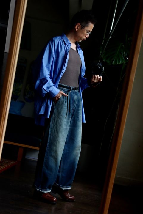 Graphpaper 23AW Selvage Denim Two Tuck Pantsスタイル.2023.8.1.