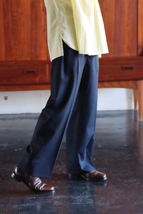 Ets.MATERIAUX 22SS Band collar shirt"YELLOW"style.2021.12.14.