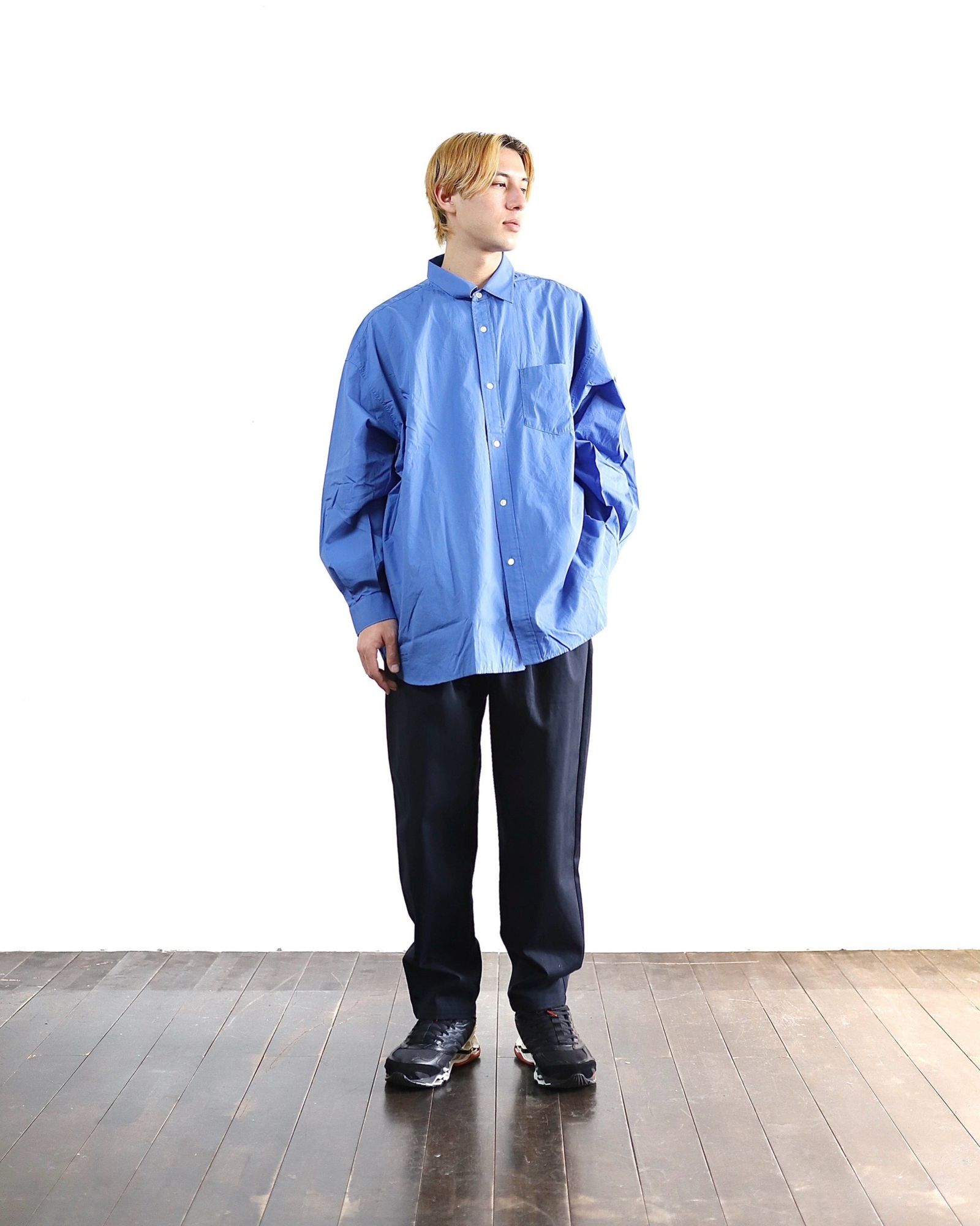 FreshService 24SS CORPORATE UNIFORM L/S SHIRT(BLUE) style 2024.3.8