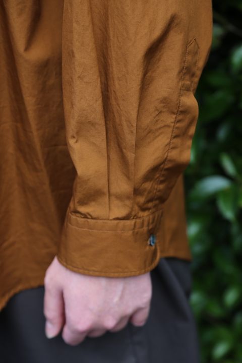 Graphpaper Broad L/S Oversized Regular Collar Shirt(GM212-50110B) style.2021.5.22