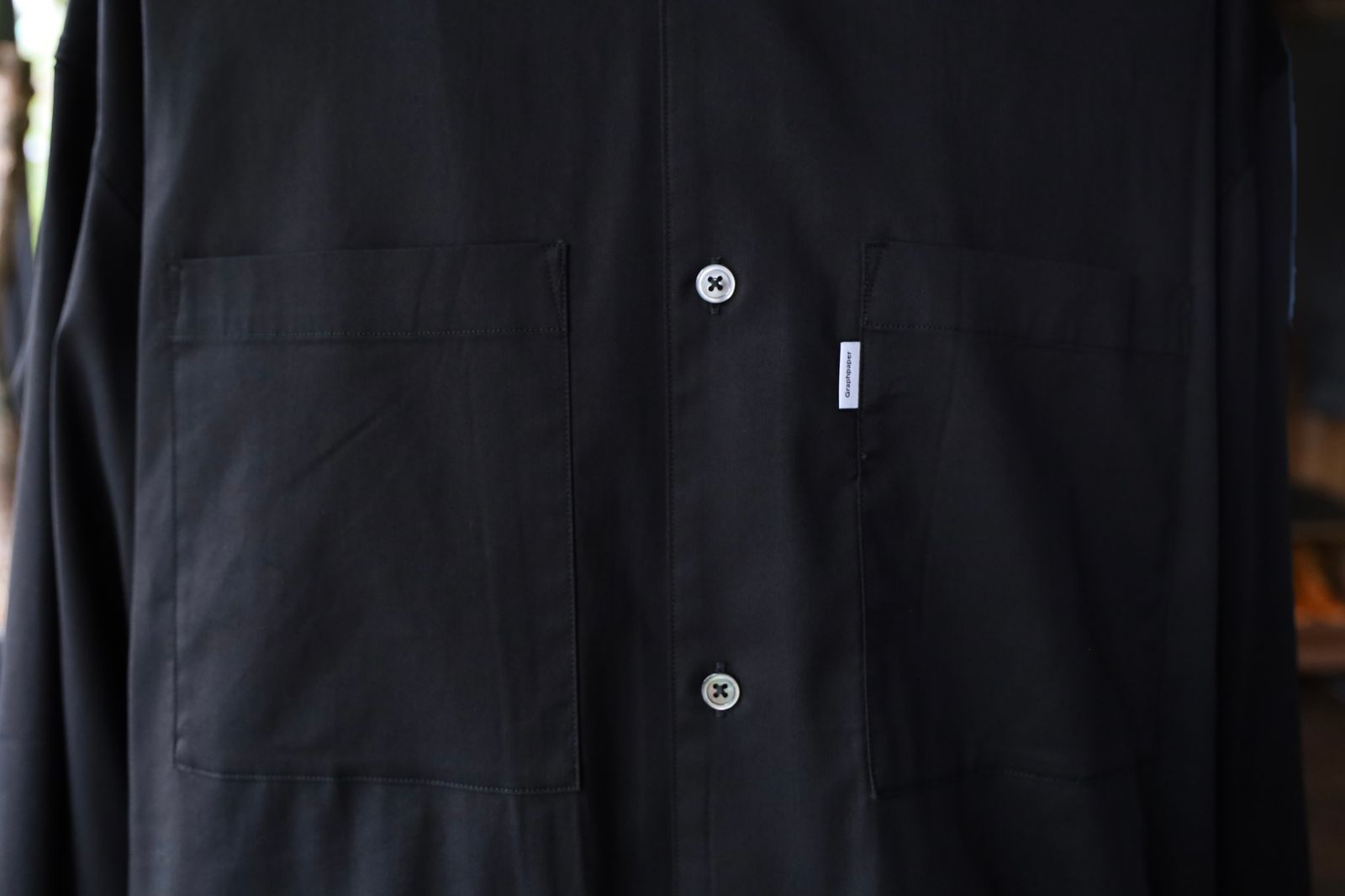 グラフペーパーシャツ 25SS Solotex Twill L/S Oversized Box Shirt(GM252-50002B)BLACK☆5月31日(土)発売！