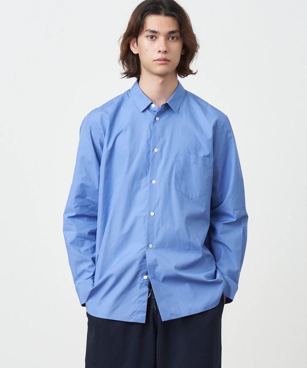 ATON - エイトン23SSシャツ SUVIN BROAD STANDARD SHIRT(SAX) | mark