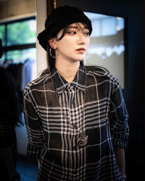 Yohji Yamamoto POUR HOMME 26SS チェック柄レギュラーカラーシャツ style 2026.05.01