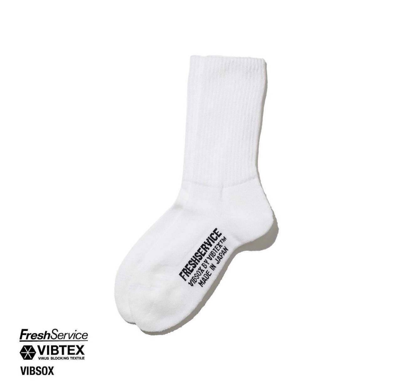 フレッシュサービスソックス VIBTEX for FreshService VIBSOX(FSP244-90148B)WHITE