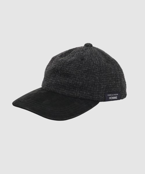 コムデギャルソンオム ウールヘリンボーンキャップ(HR-K601-051-1)CHARCOAL×BLACK☆10月2日(金)発売！