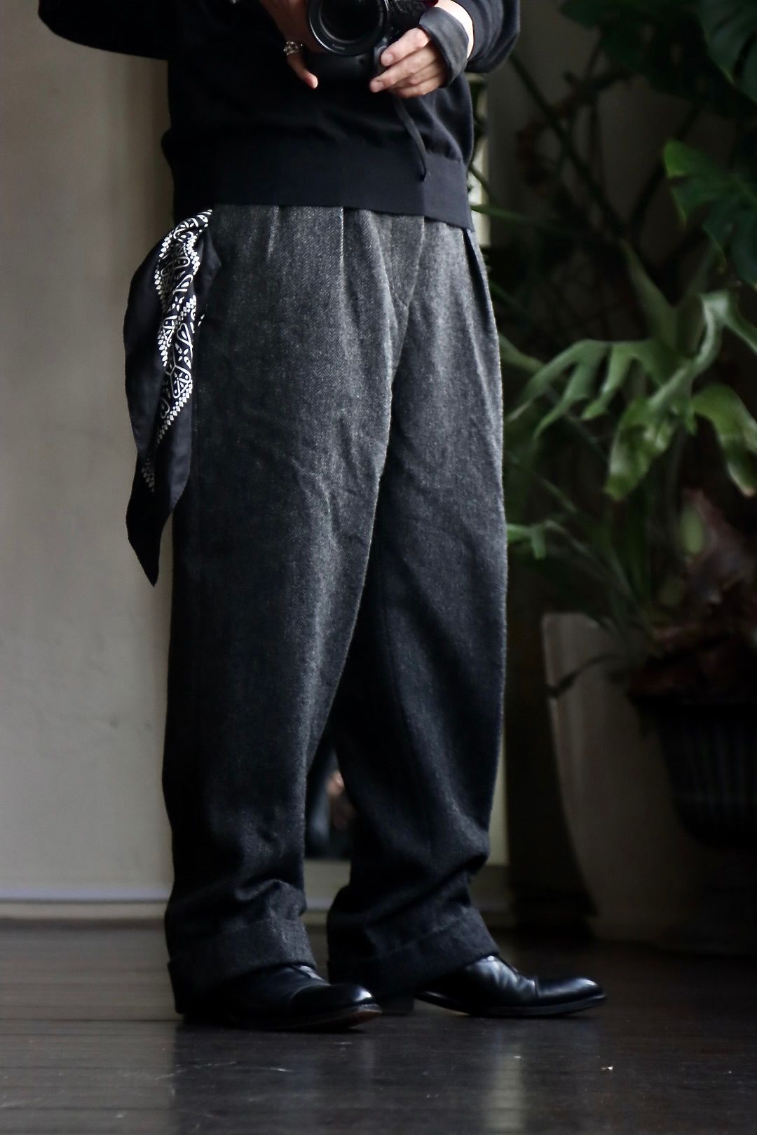 A.PRESSE 23SS Cashmere High Gauge Crew Neck Sweaterスタイル2023.1.18.