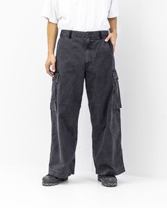 コムデギャルソンオム25FW 綿硫化製品加工パンツ(HP-P020-051)BLACK