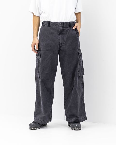 コムデギャルソンオム25FW 綿硫化製品加工パンツ(HP-P020-051)BLACK