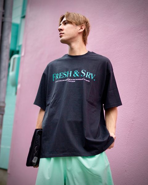 FreshService 新作CORPORATE PRINTED S/S TEE ‘‘FRESH&SRV’’(BLACK) style 2024.7.19
