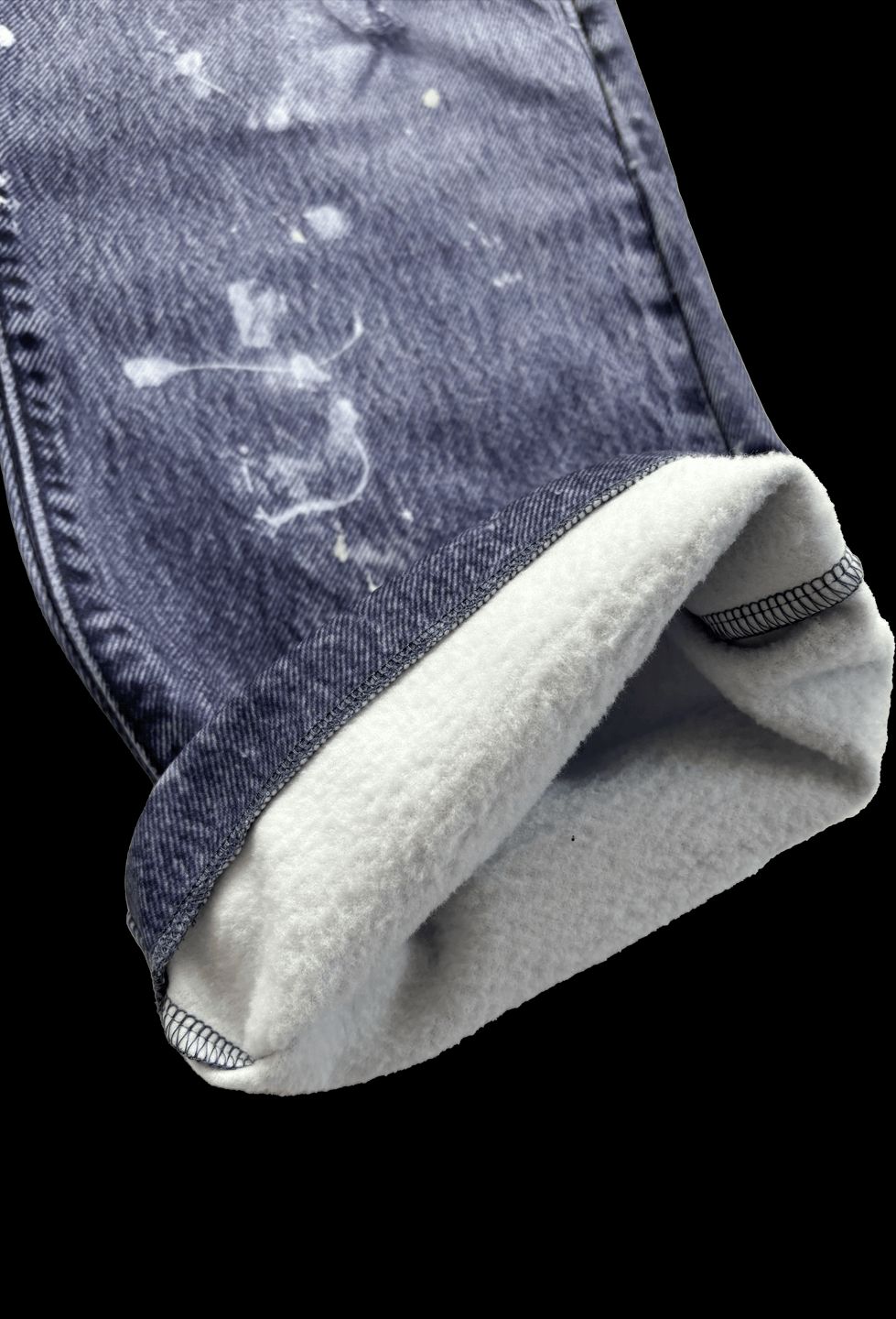 トーキングアバウト ジ アブストラクション 25AW DENIM PRINT FLEECE LINING STRIGHT PT(2526AW-PT-001F)BLACK☆新作発売！