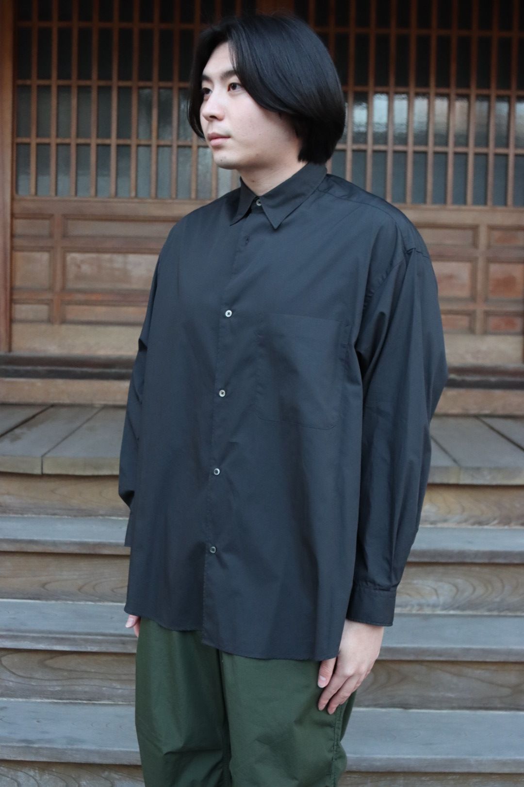 Graphpaper 22SS Broad L/S Oversized Regular Collar Shirt Graphpaper 22SS Broad L/S Oversized Regular Collar Shirt
