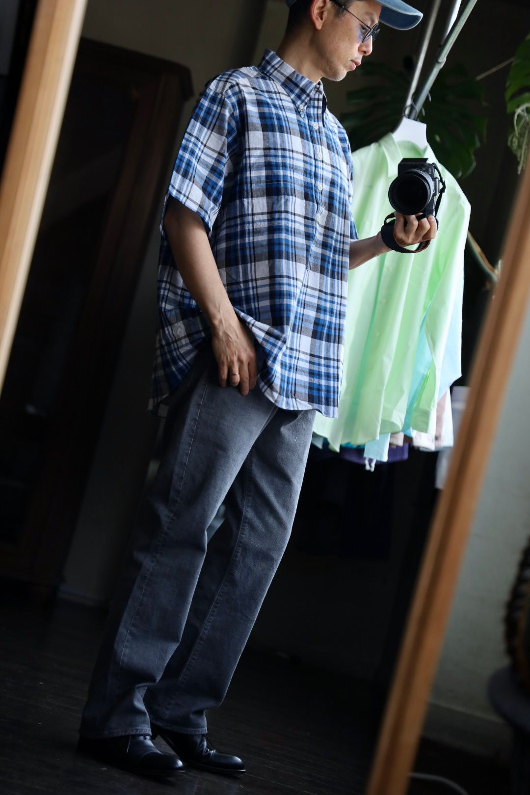 ファウンダ 25SS BLACK DENIM PANTS(015FD251009)FADE